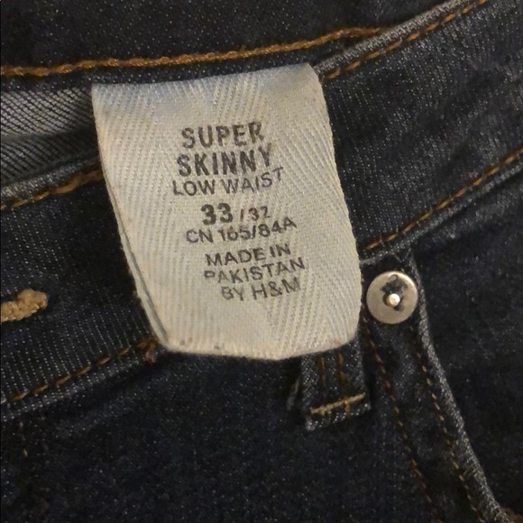 H&M Super Skinny Jeans 33/32 - Picture 2 of 2